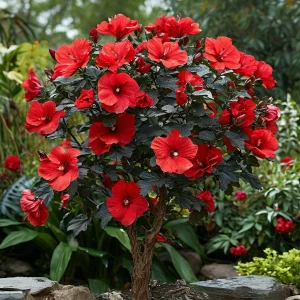 Гибискус Миднайт Роуз купить по цене от 269р. в интернет-магазине «Посадика» с доставкой почтой в в Семикаракорске и по всей России – [изображение №1].
