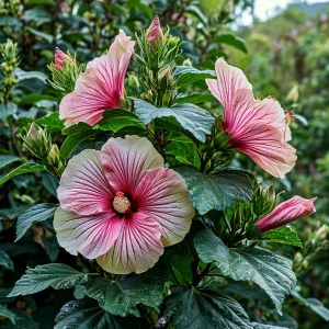 Гибискус Иден Бьюти купить по цене от 460р. в интернет-магазине «Посадика» с доставкой почтой в в Семикаракорске и по всей России – [изображение №1].